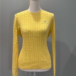 Lilly Pulitzer Lemon Yellow Cable Knit Sweater